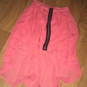 Disney high low zip skirt